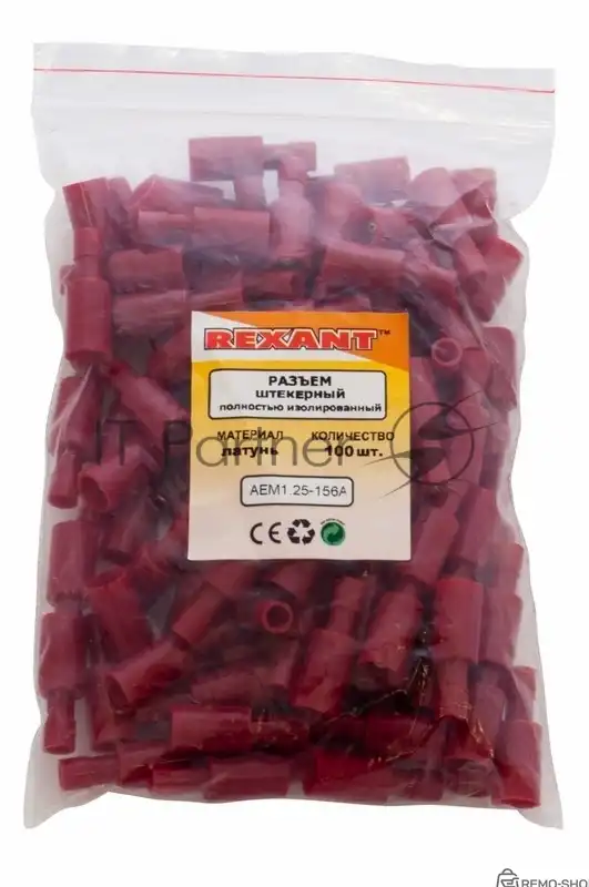 Штекерный разъем полностью изолированный 4 мм красный фото 2