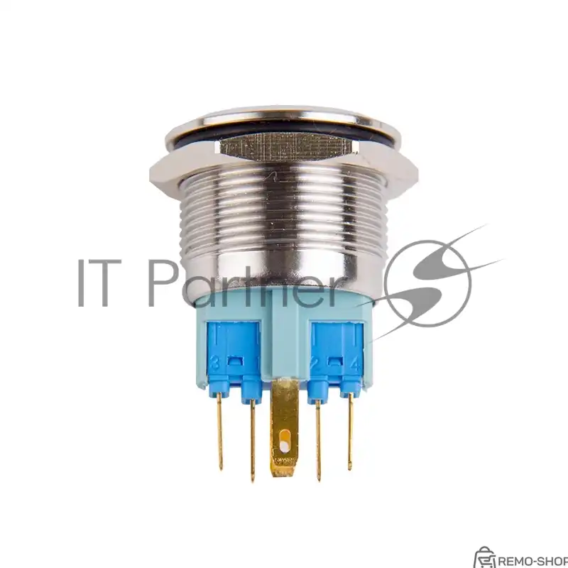 Кнопка антивандальная Rexant Ø22 250В с подсветкой, зеленая фото 2