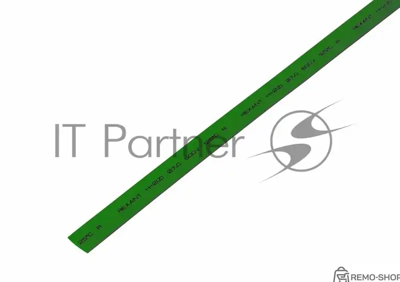 Термоусаживаемая трубка Rexant 7,0/3,5 мм, зеленая, 50 шт.