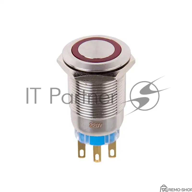 Антивандальная кнопка Rexant Ø19 12В с подсветкой