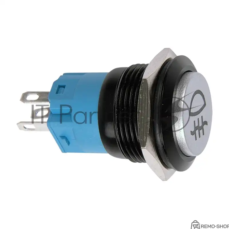 Антивандальная кнопка Rexant Ø19 фиксированная 12В ON-OFF зеленая фото 2