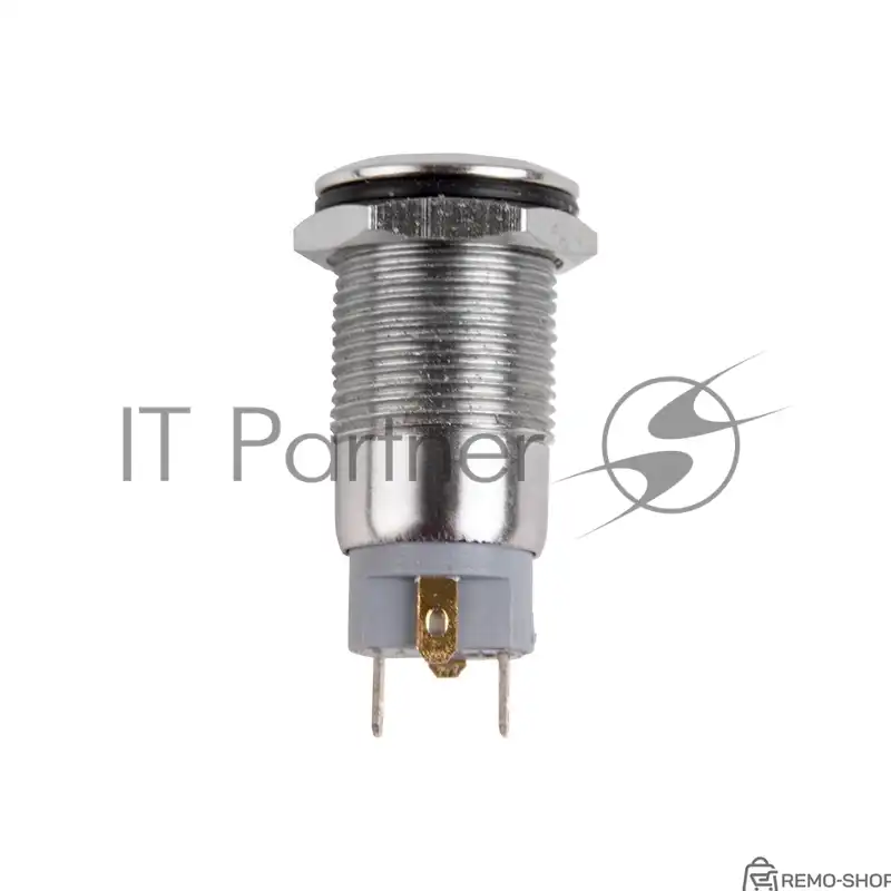 Антивандальная кнопка Rexant Ø12 мм, 12В, фиксированная, ON-OFF, синяя фото 2