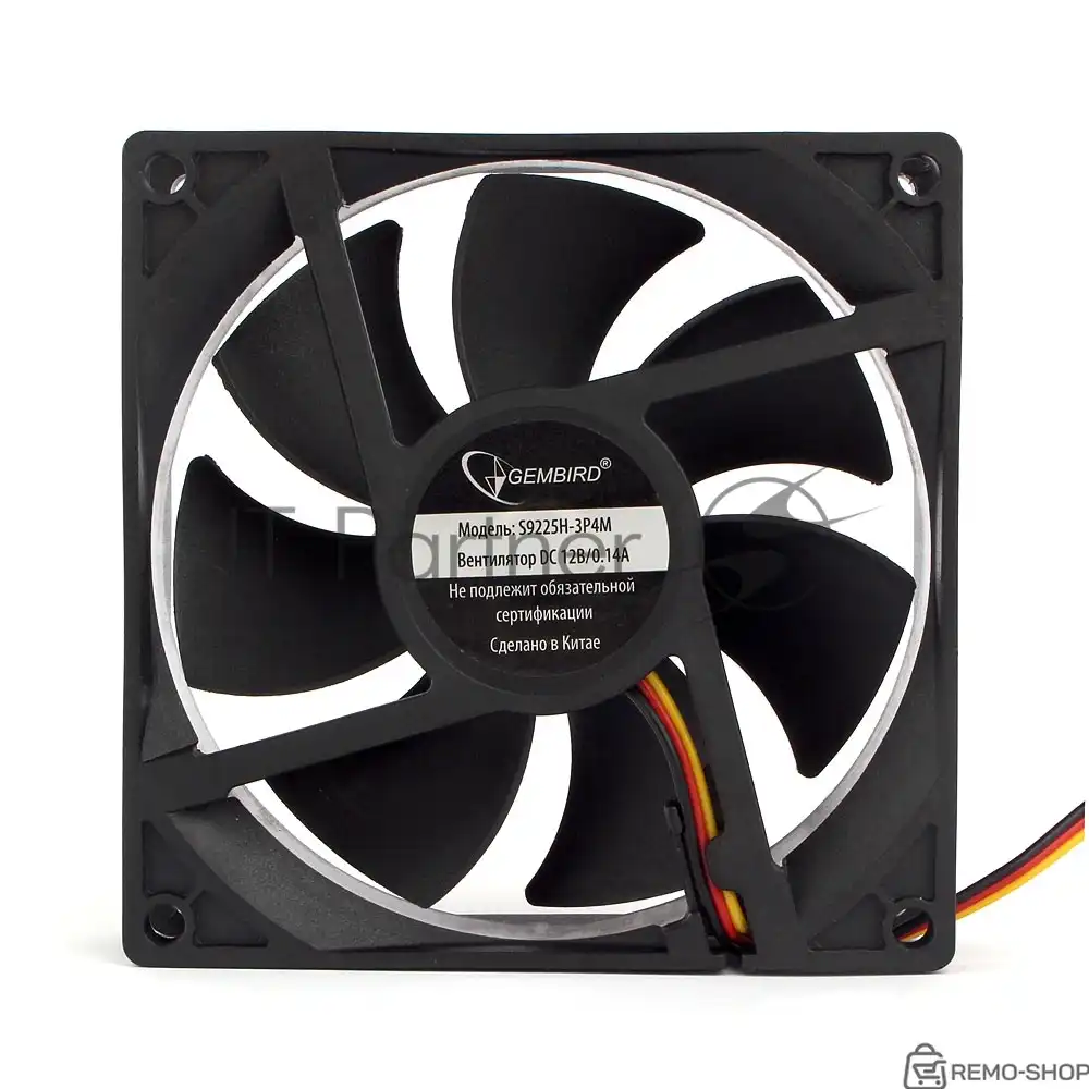 Вентилятор для корпуса Gembird черный, 92 мм фото 2