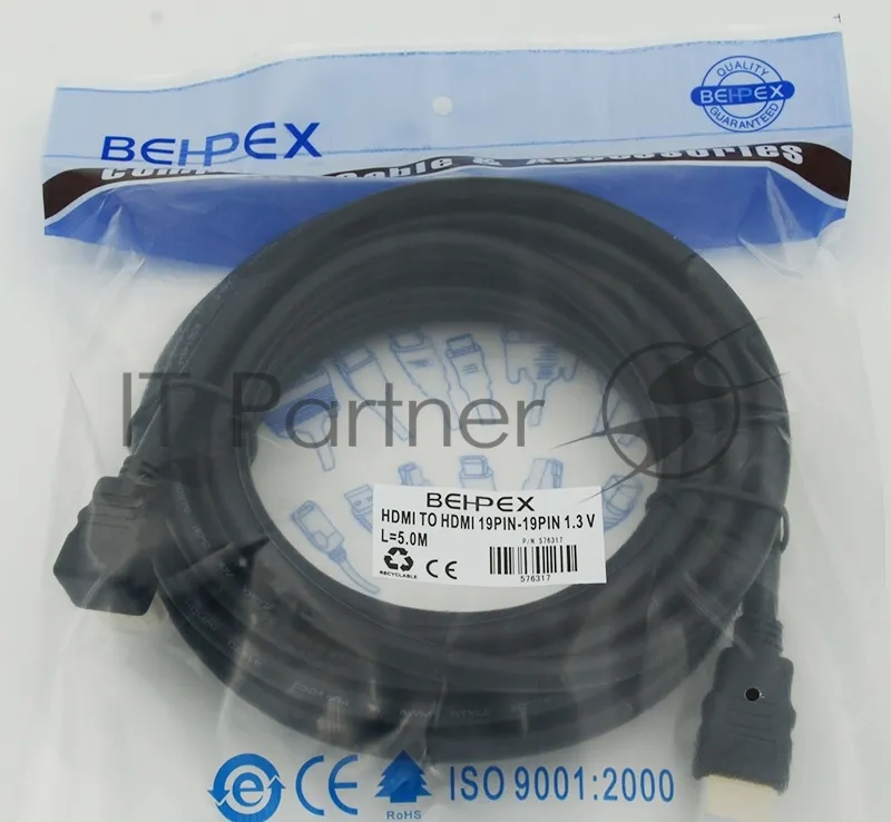 Кабель HDMI 5 метров версия 1.3 черный