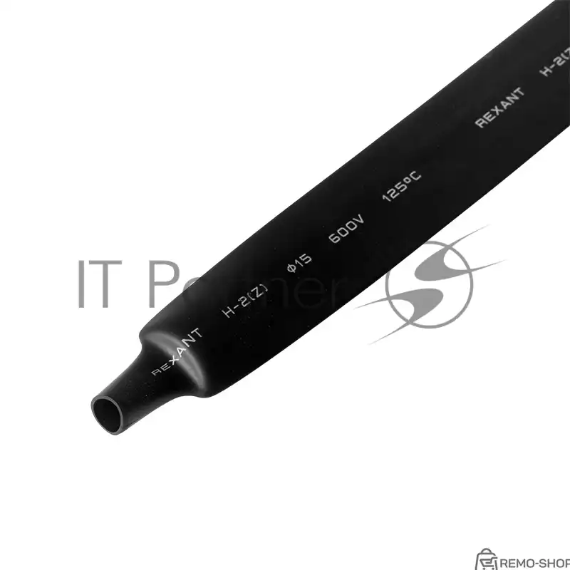 Термоусаживаемая трубка Rexant 15,0/7,5 мм, черная, 50 шт. по 1 м фото 2