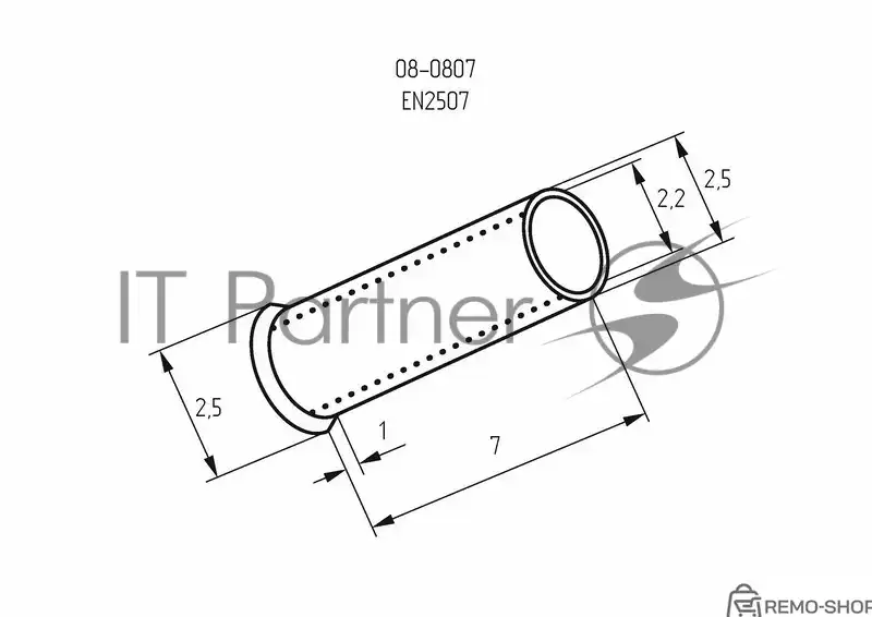Наконечник штыревой втулочный L-7 мм 2.5 мм² фото 3