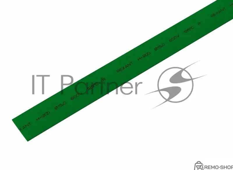 Термоусаживаемая трубка Rexant 15,0/7,5 мм, зеленая, 50 шт.