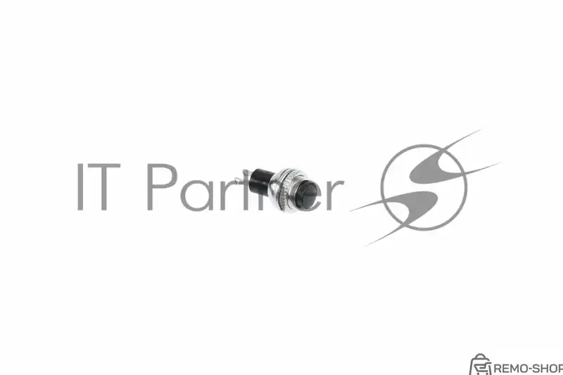 Выключатель-кнопка металлический Rexant 220V 2А черный Mini