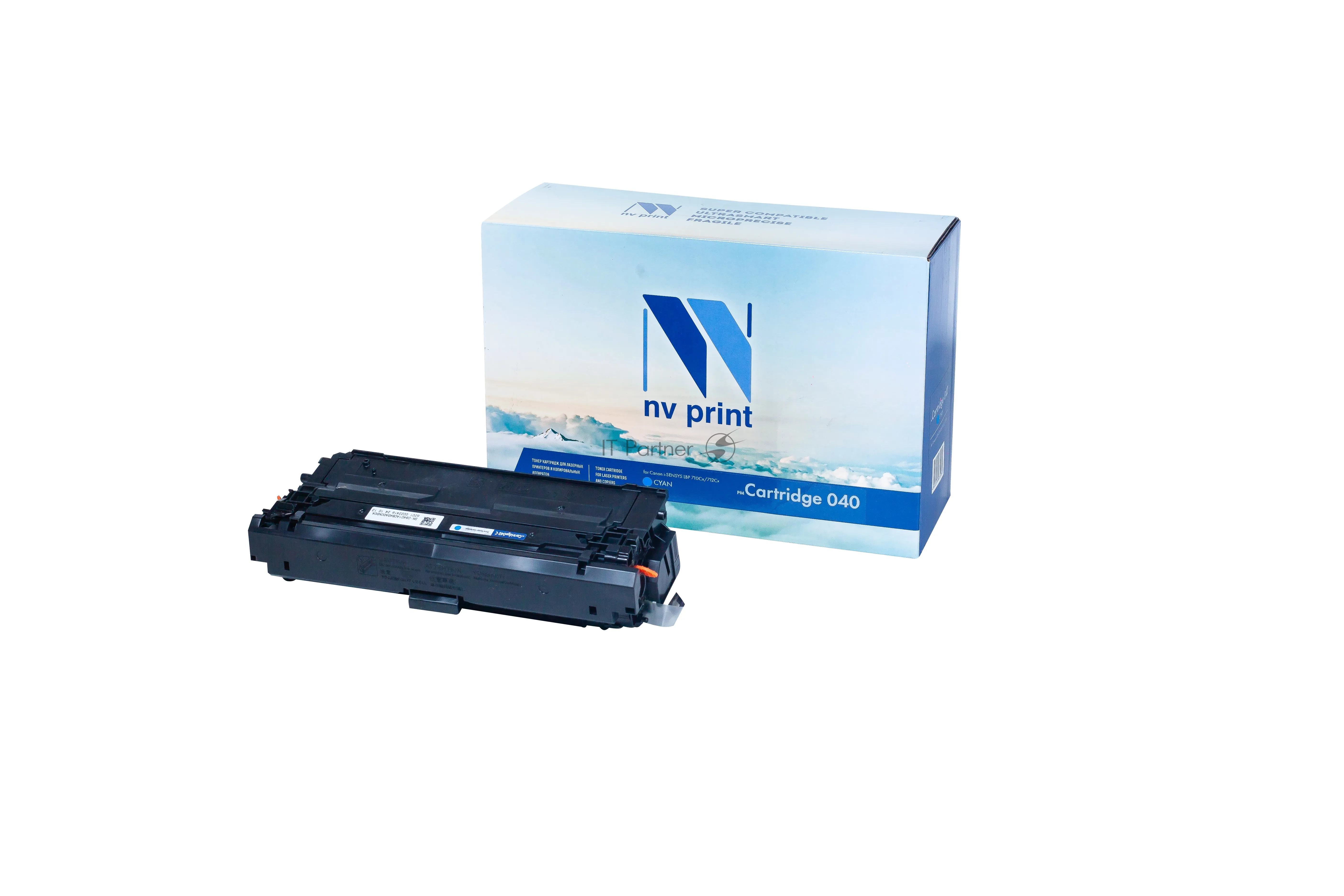 Совместимый лазерный картридж NVPrint NV-040 Голубой для принтеров Canon i-SENSYS LBP 710Cx/712Cx