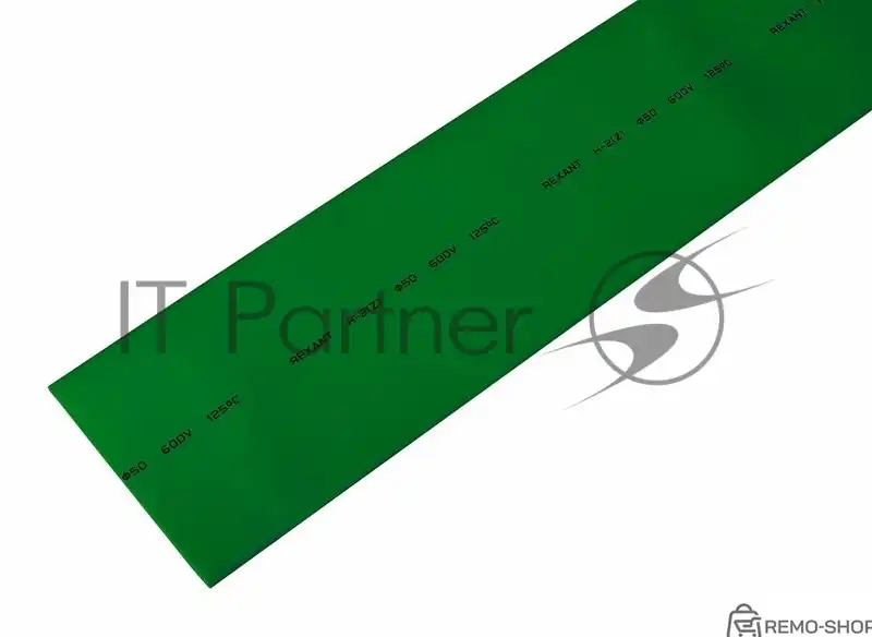 Термоусаживаемая трубка Rexant 50,0/25,0 мм, зеленая, 10 шт.