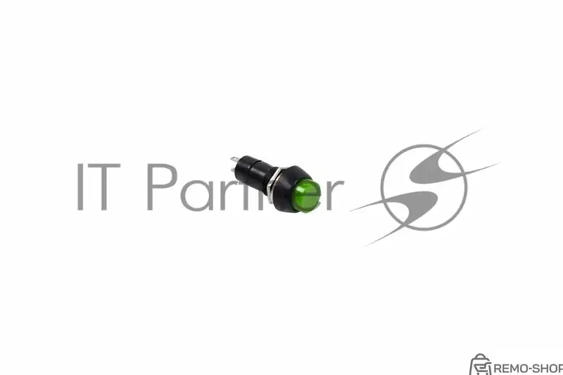 Выключатель-кнопка Rexant 250V 1А зеленый фиксированный