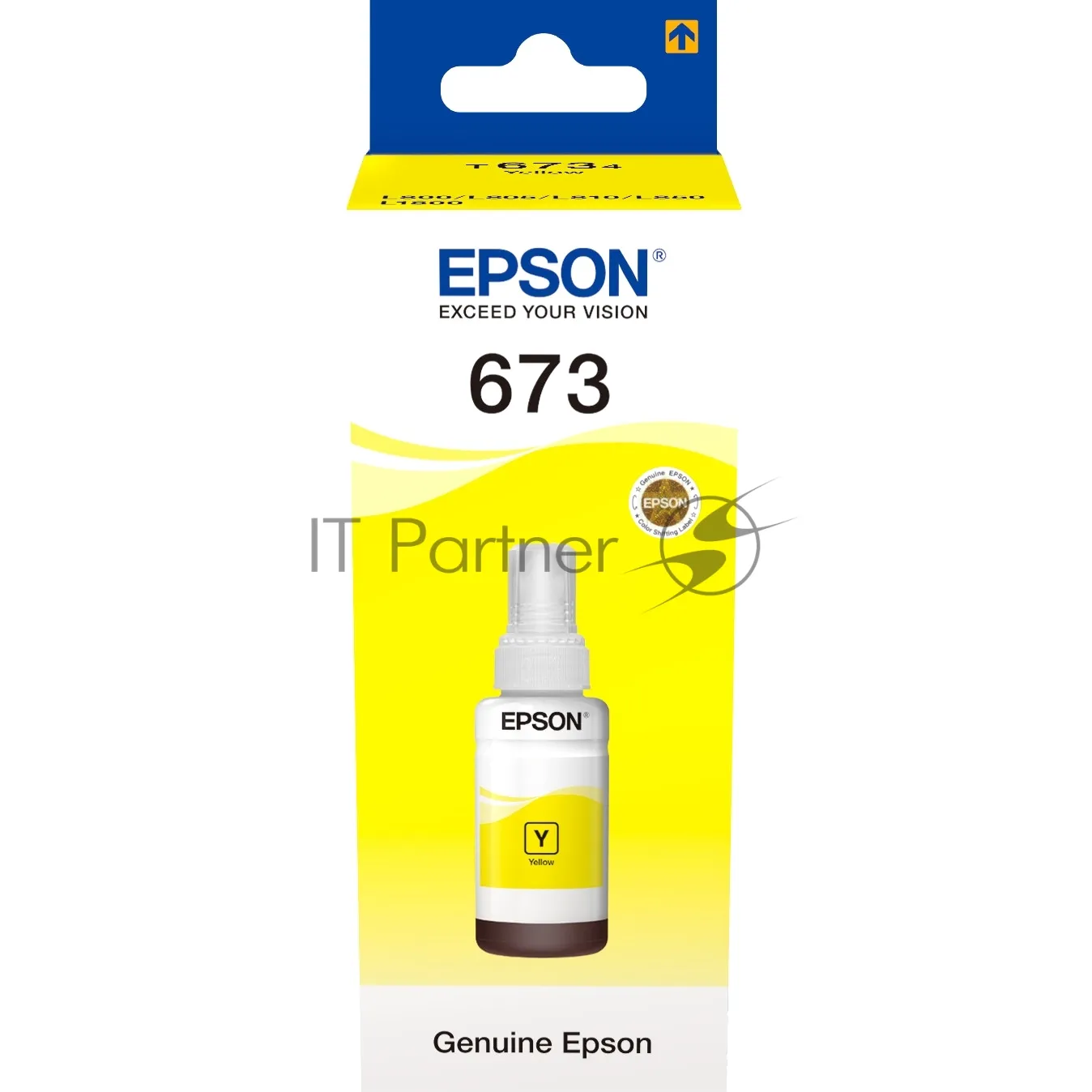 Картридж с чернилами Epson C13T67344A для L800, жёлтый, 70 мл