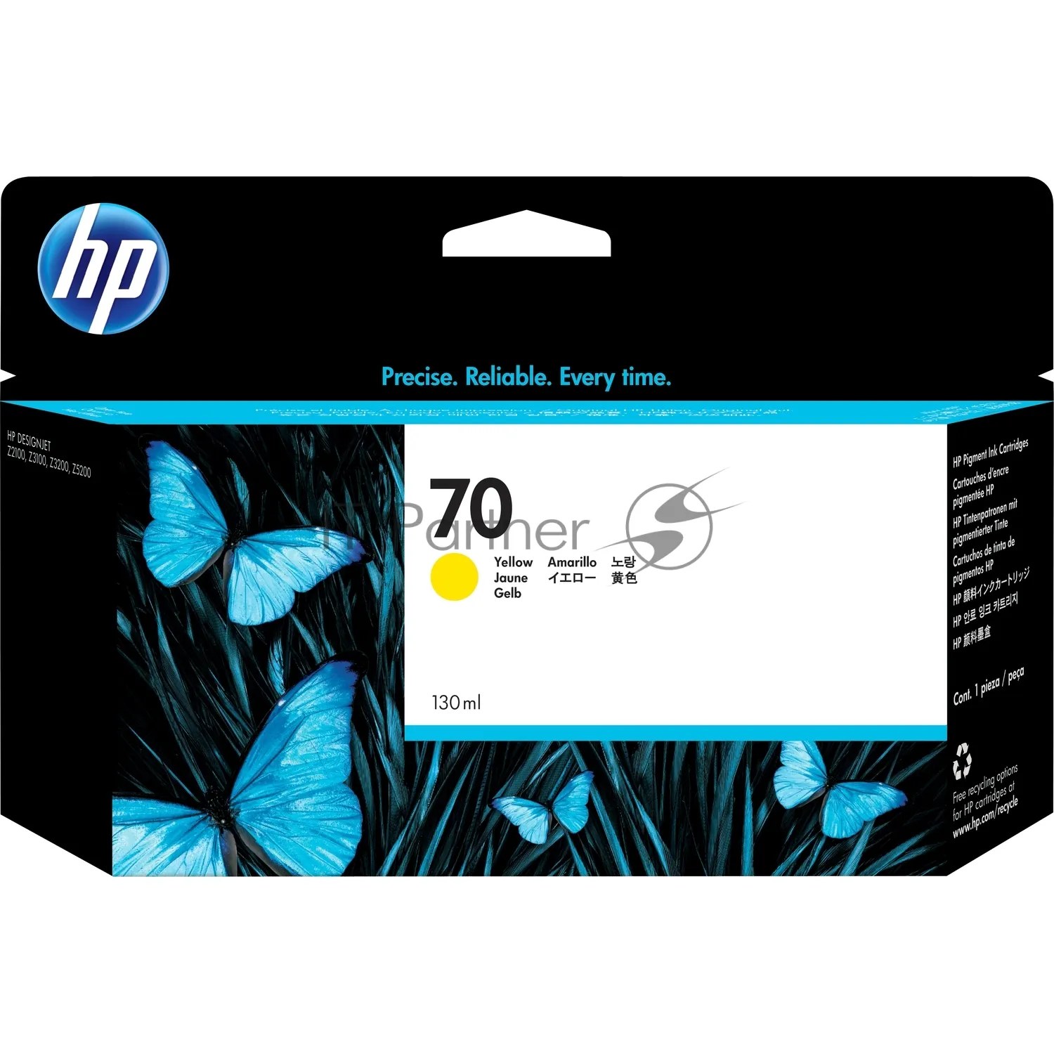 Картридж HP №70 C9454A желтый для DesignJet Z2100/Z3100