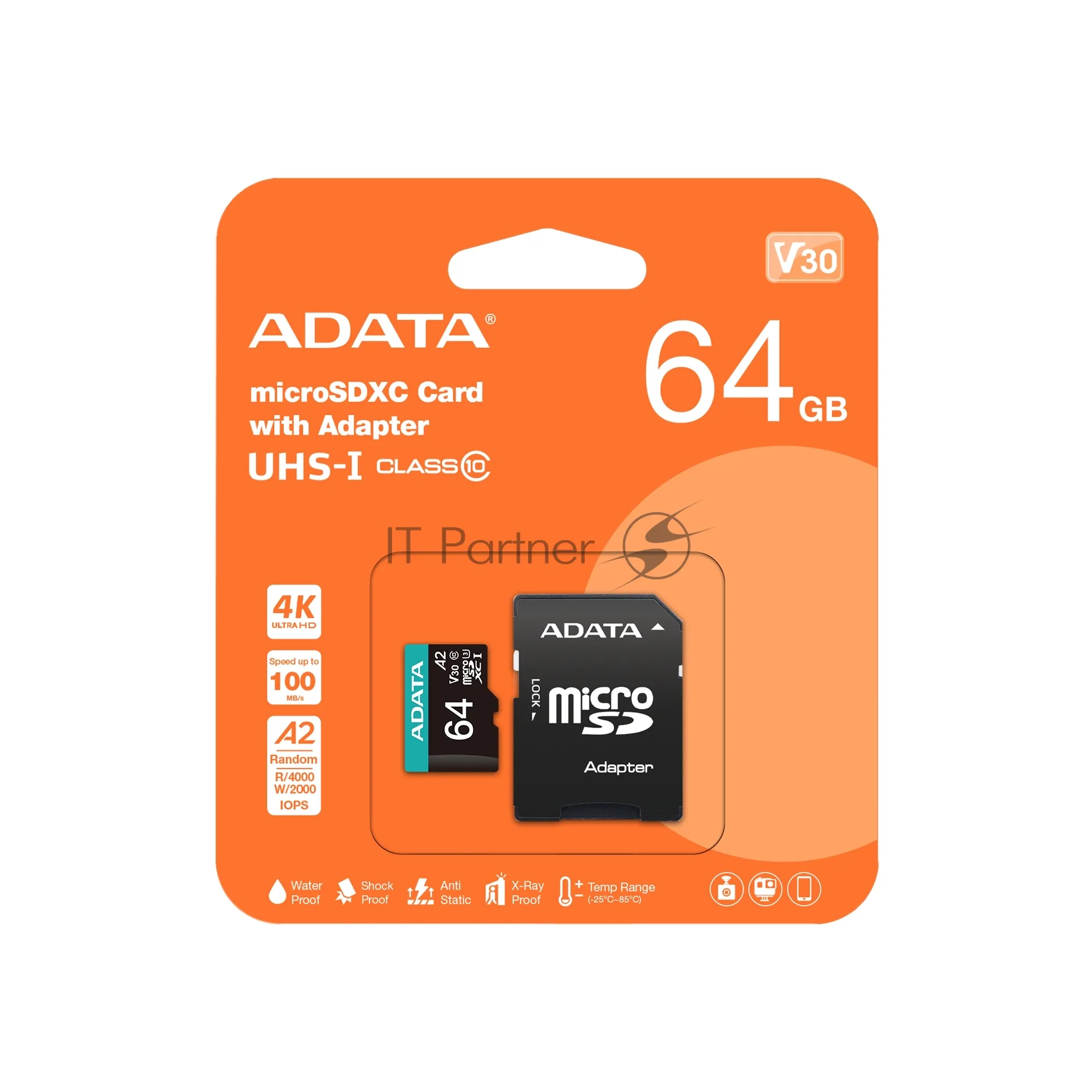 Карта памяти microSDXC 64 ГБ UHS-I U3 V30 A2 фото 2
