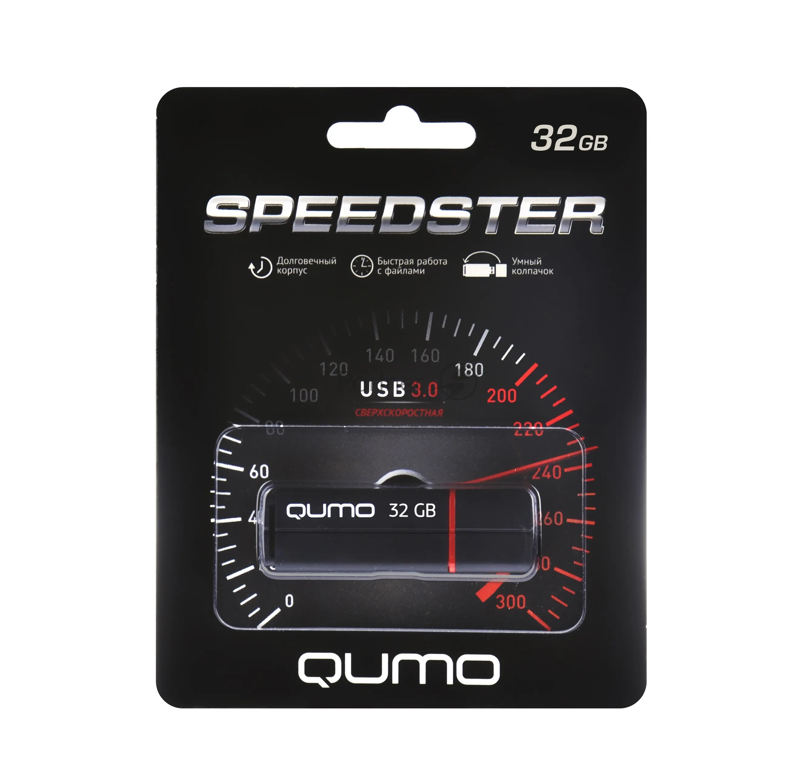 Флеш-накопитель QUMO Speedster 32 ГБ черный фото 3