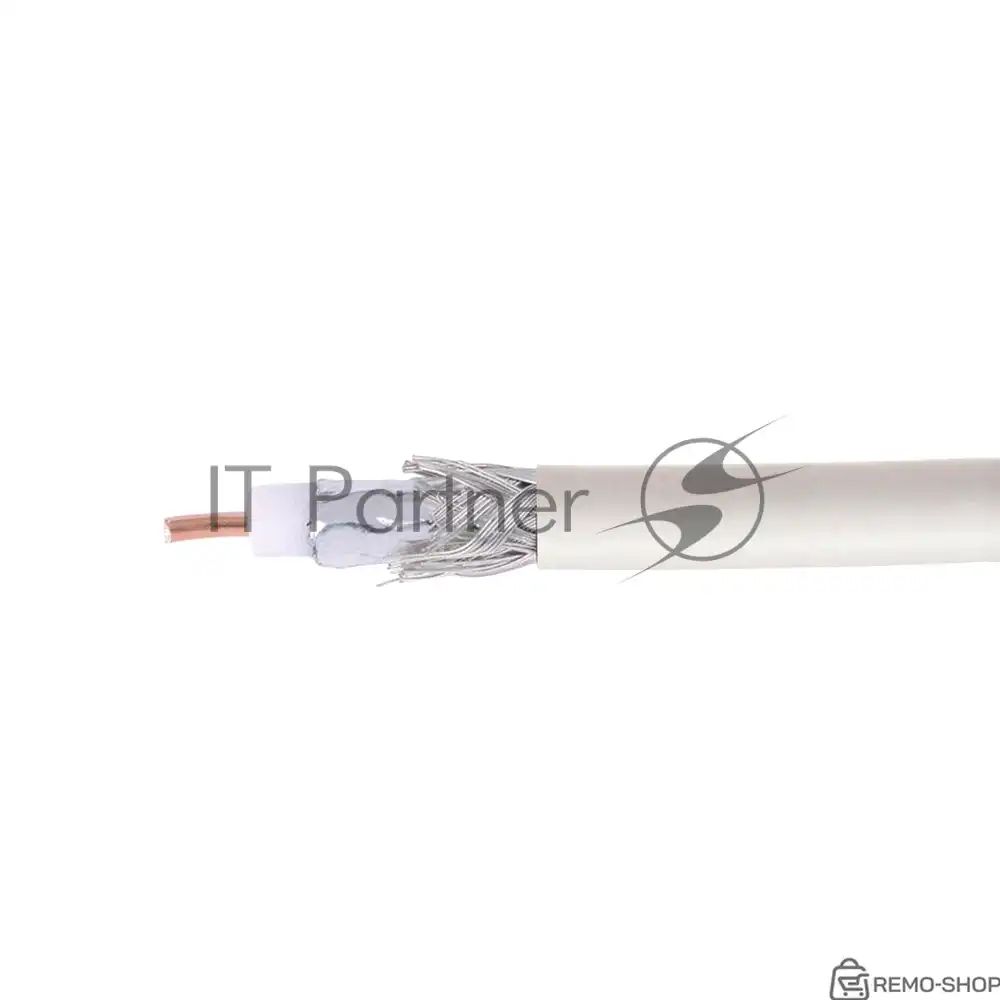 Коаксиальный кабель RG-6U-CS-1, 75 Ом, 100 м, белый