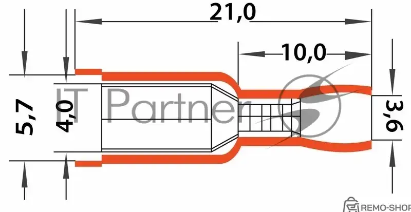 Штекерный разъем изолированный Rexant 4 мм красный фото 3