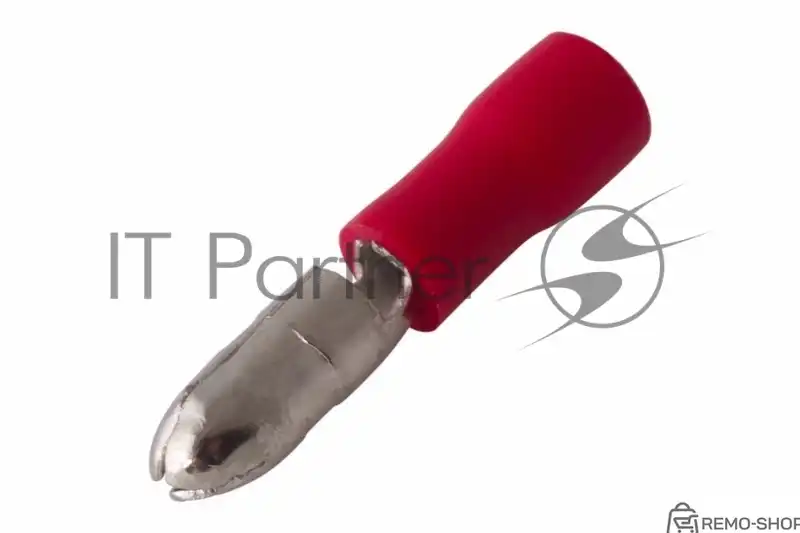 Штекерный разъём изолированный Rexant 4 мм красный