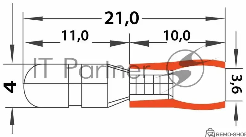Штекерный разъём изолированный Rexant 4 мм красный фото 3