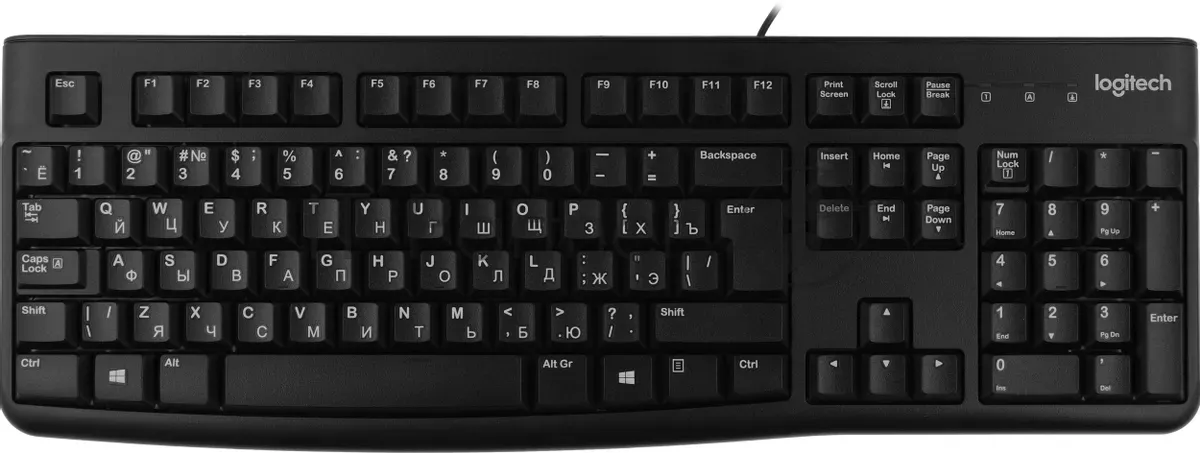 Проводная клавиатура Logitech K120 для бизнеса, черная