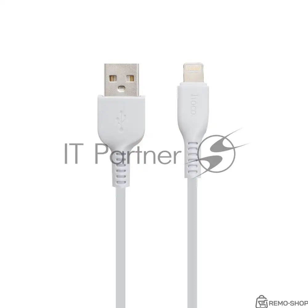 Кабель USB 2.0 HOCO X13, AM/Lightning M, белый, 1 м фото 2