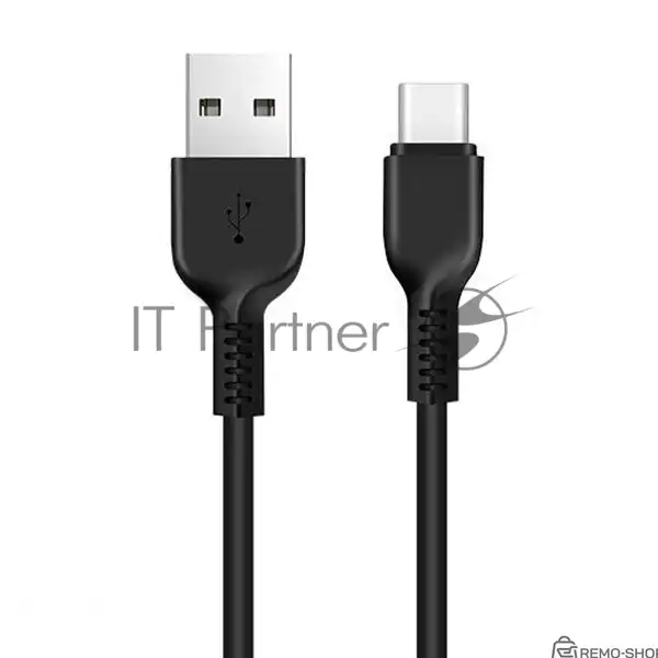 Кабель USB 2.0 Type-C - USB-A, черный, 1 метр