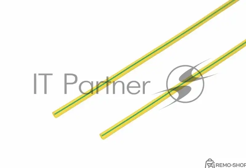 Термоусаживаемая трубка Rexant 1,5/0,75 мм, желто-зеленая, 50 шт. по 1 м