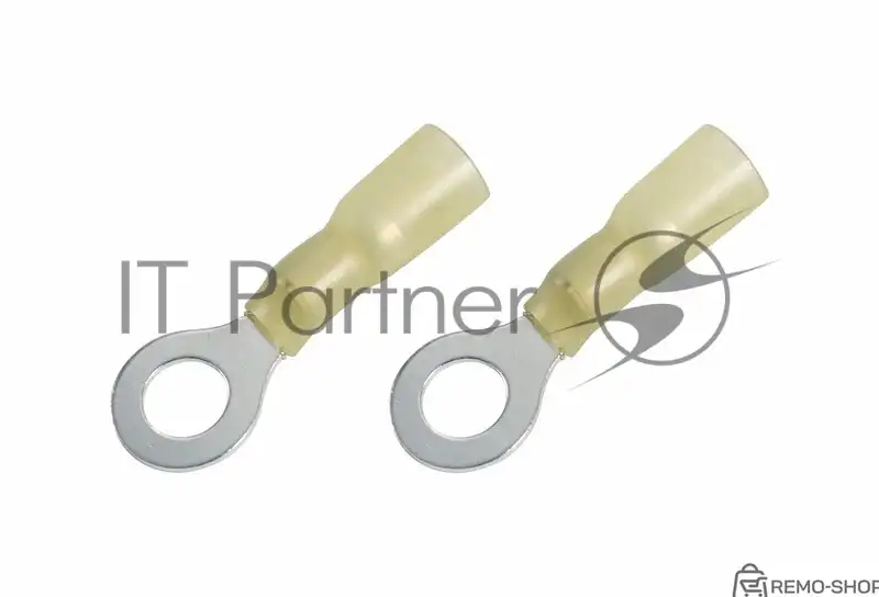 Наконечник кольцевой изолированный термоусаживаемый Rexant ø 6.5 мм для проводов 4-6 мм², желтый