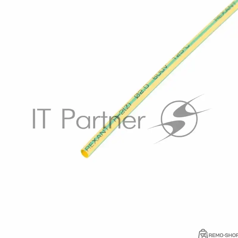 Термоусаживаемая трубка Rexant 2,0/1,0 мм, желто-зеленая, 50 шт.