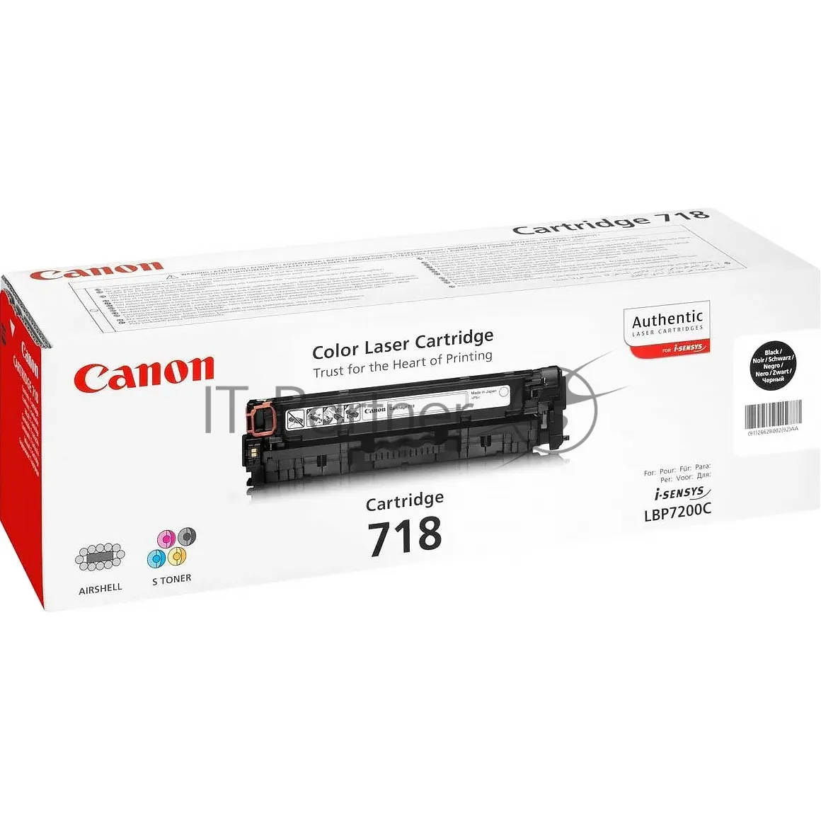 Оригинальный лазерный картридж Canon 718BK черный фото 2
