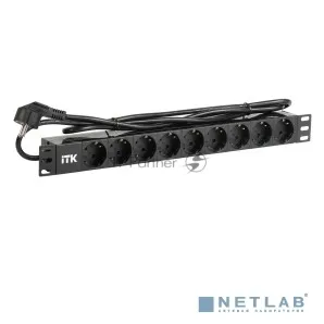 Блок розеток ITK PH22-9D1, 9 розеток, форм-фактор 1U