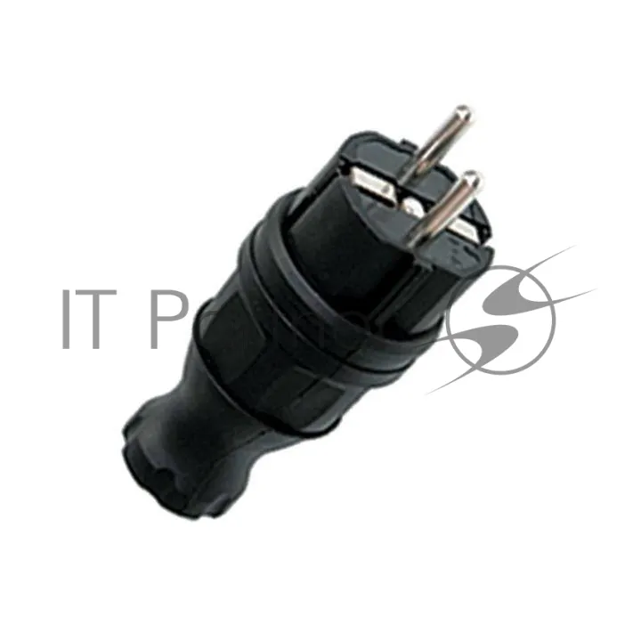 Прямая каучуковая вилка EKF RPS-011-16-230-44 230В 16А IP44 фото 3