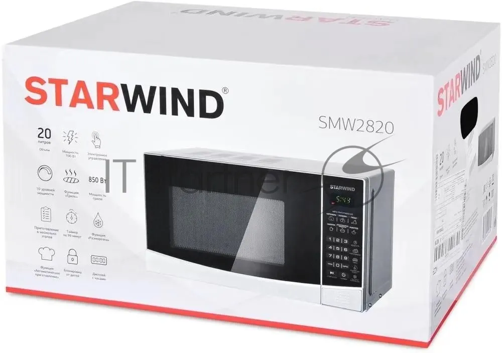 Микроволновая печь Starwind SMW2820, 20 л, 700 Вт, сенсорное управление