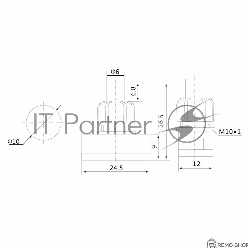 Выключатель-кнопка Rexant 250V 1А ON-OFF белый фото 2