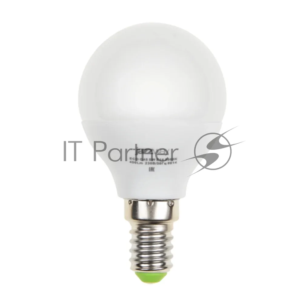 Светодиодная лампа JazzWay PLED-ECO-G45 5Вт, шар, 4000К, E14, 400лм