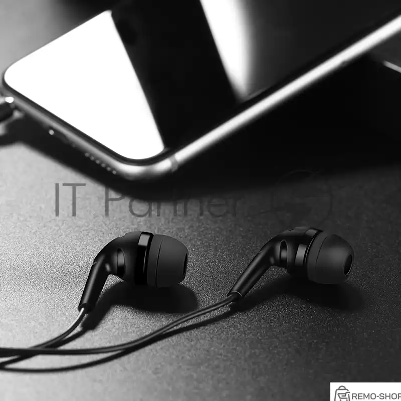 Проводные наушники-вкладыши Hoco M40 с микрофоном, черные