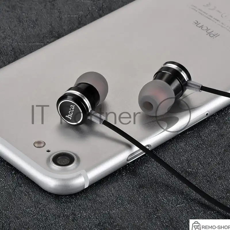 Проводные наушники-вкладыши Hoco M16 с микрофоном, черные