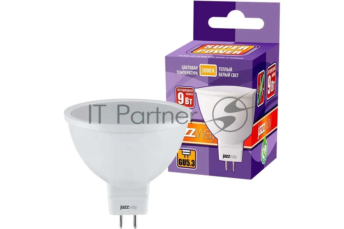 Светодиодная лампа JazzWay PLED-SP JCDR 9Вт GU5.3 теплый белый