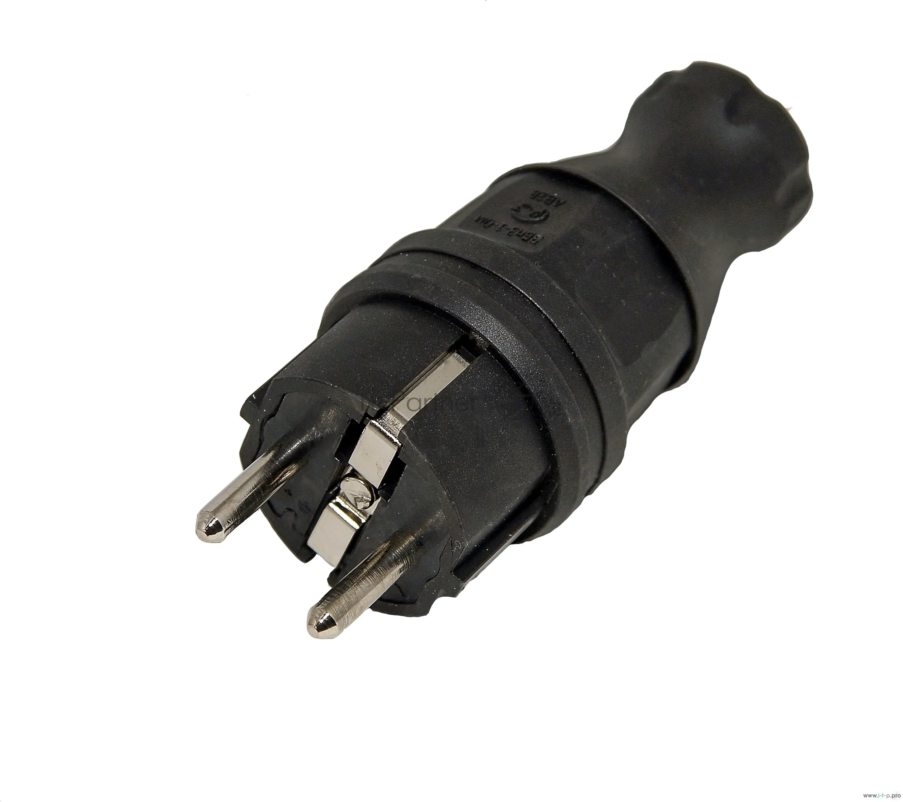 Прямая каучуковая вилка EKF RPS-011-16-230-44 230В 16А IP44