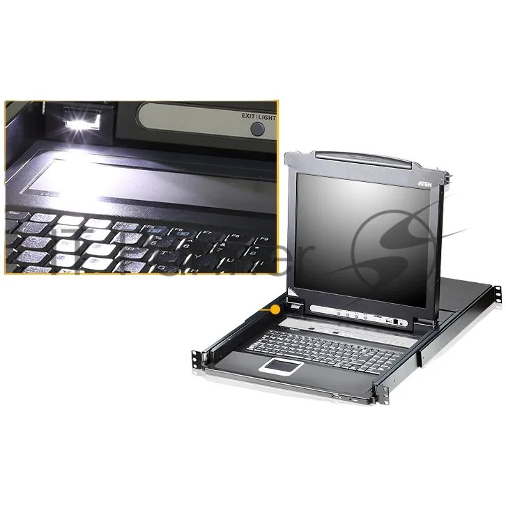 8-портовый IP KVM-переключатель ATEN с ЖК-дисплеем 17 дюймов фото 2