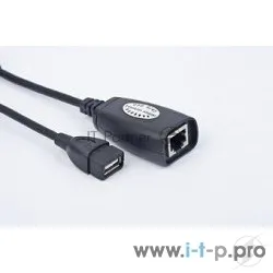 Удлинительный кабель USB 2.0 Gembird UAE-30M с разъёмами AM/AF и RJ45