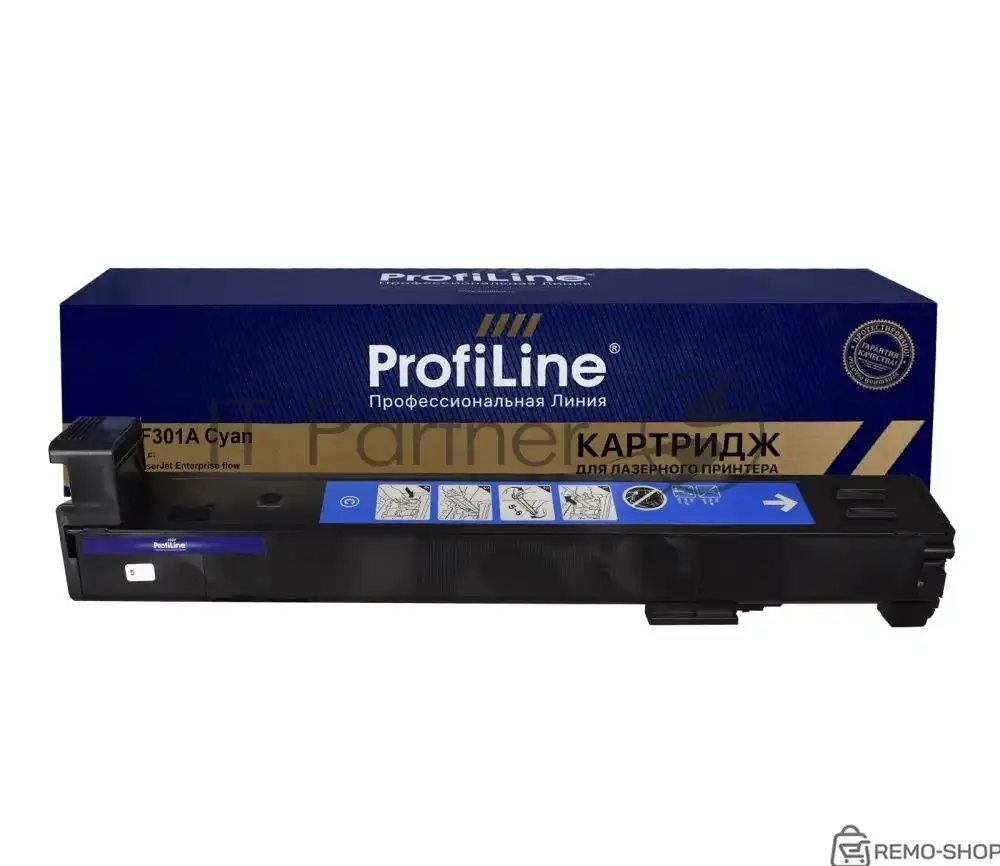 Картридж лазерный голубой ProfiLine PL-CF301A для HP Color LaserJet Enterprise flow M880z/M880z+