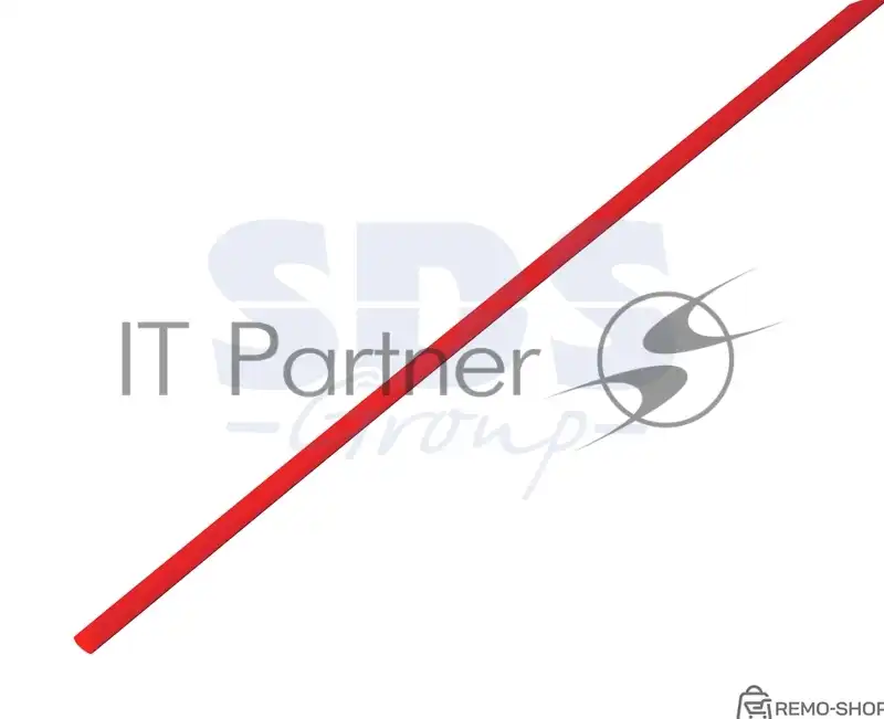 Термоусаживаемая трубка Rexant 5,0/2,5 мм, красная, бухта 100 м