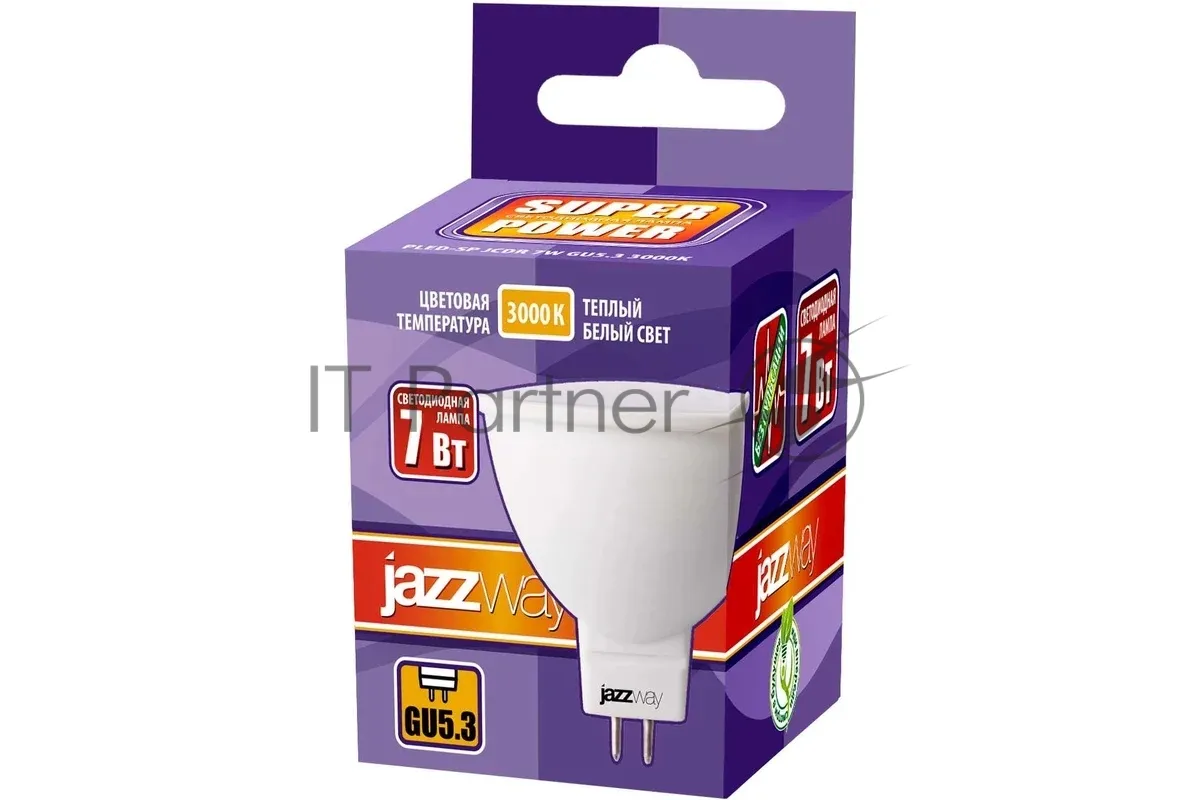 Светодиодная лампа JazzWay PLED-SP JCDR 7Вт 3000К GU5.3 фото 2