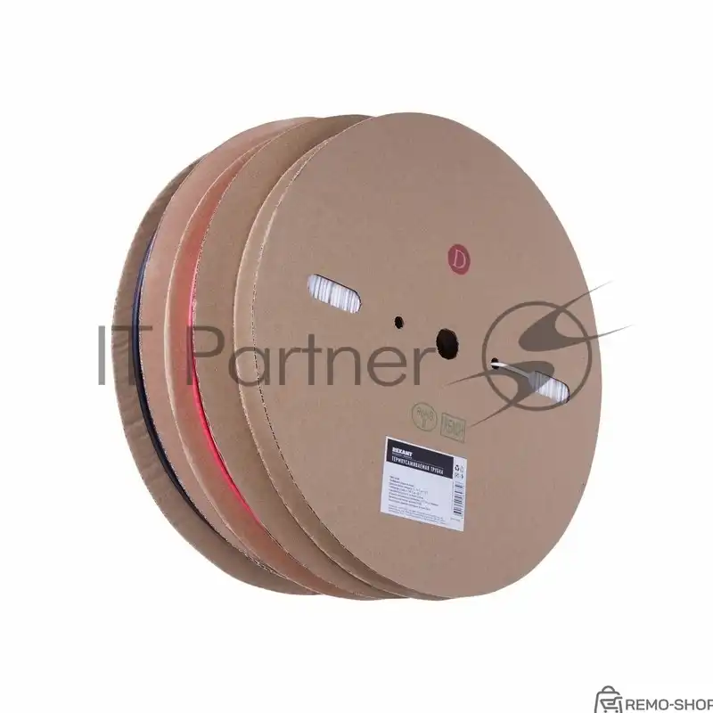 Термоусаживаемая трубка Rexant 2,0/1,0 мм, черная, бухта 200 м фото 2