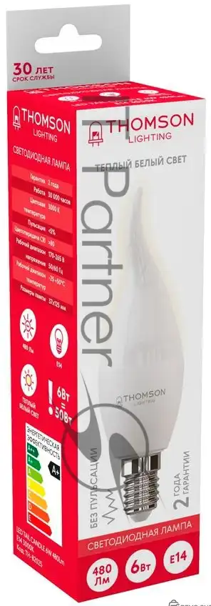 Светодиодная лампа THOMSON LED TAIL CANDLE 6W E14 3000K фото 3