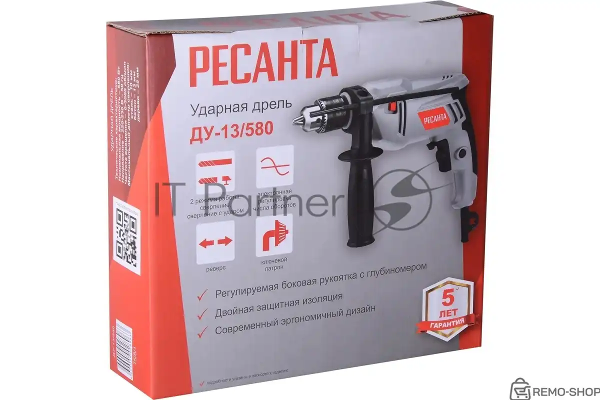 Ударная дрель Ресанта ДУ-13/580 580Вт