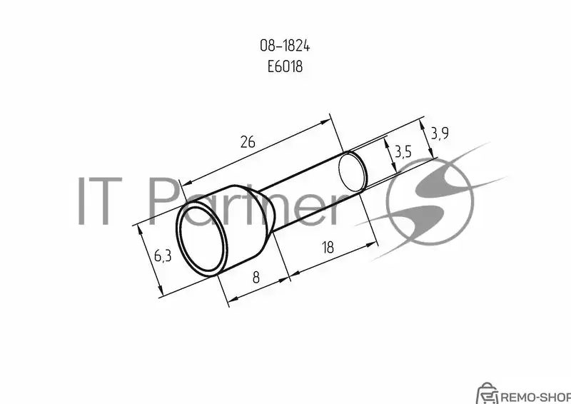 Наконечник штыревой втулочный изолированный 6 мм², 18 мм, зеленый фото 3