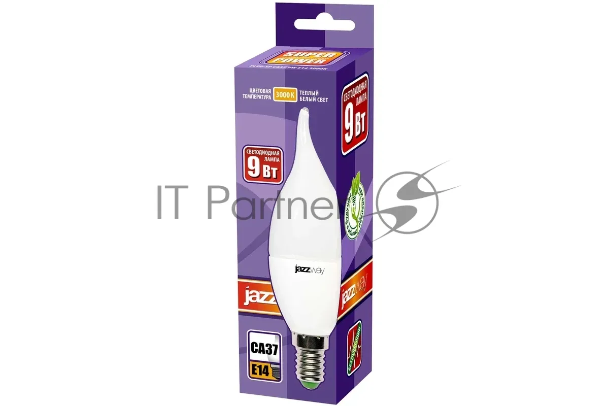 Светодиодная лампа JazzWay PLED-SP CA37 9Вт свеча E14