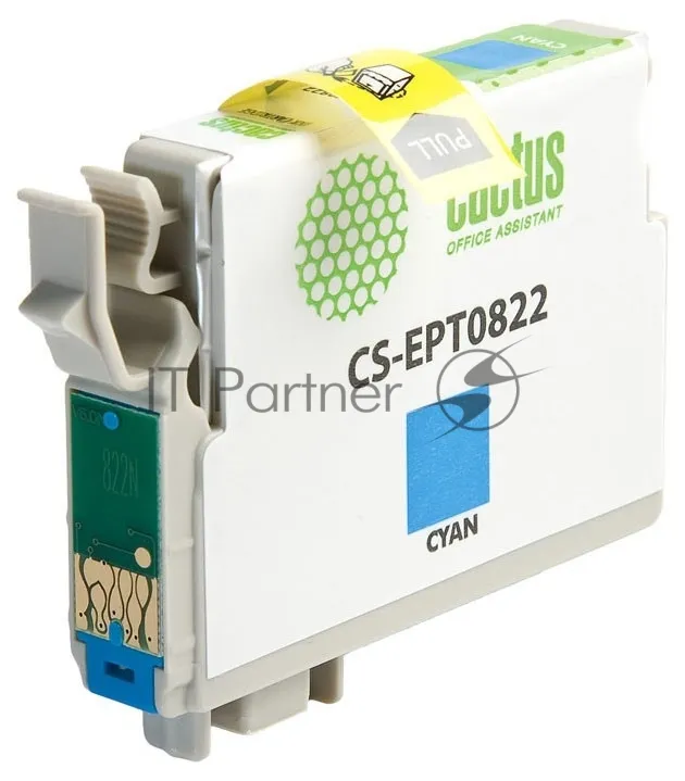 Картридж струйный Cactus CS-EPT0822 (T0822) голубой для Epson Stylus Photo R270/290/RX590 фото 2